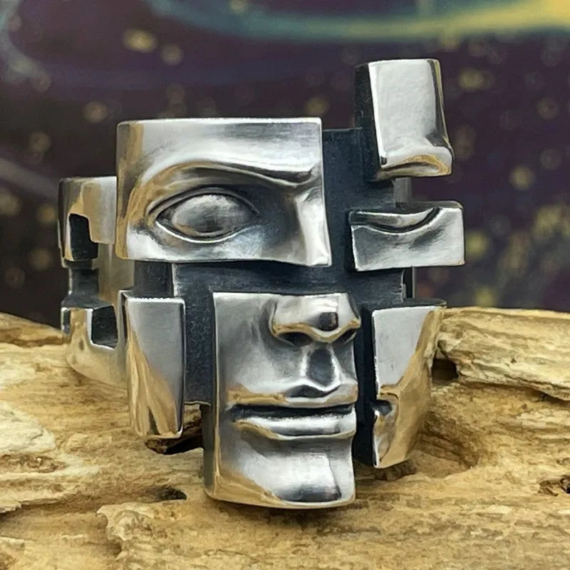 Bague Visage Abstraite