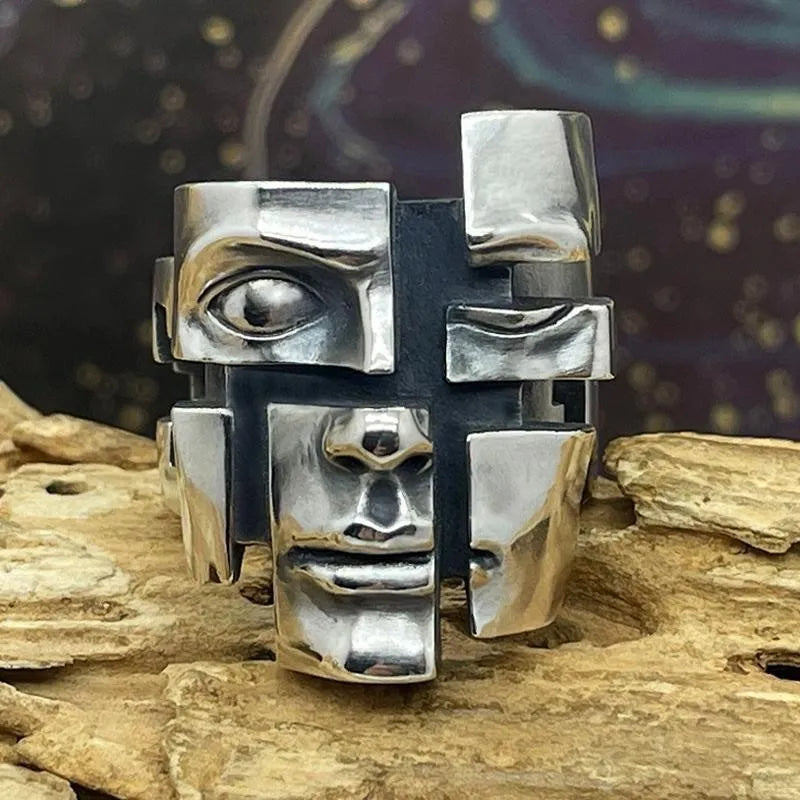Bague Visage Abstraite
