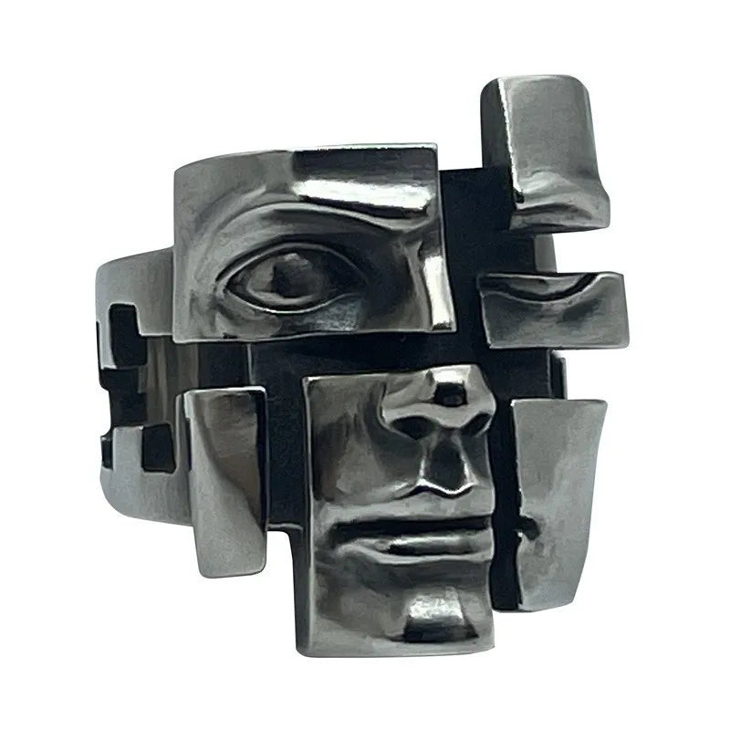 Bague Visage Abstraite